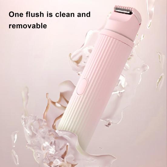 Женская электробритва с двумя головками, USB-перезаряжаемая, водонепроницаемая, портативная, для лица, тела, зоны бикини, рук, ног, эпилятор, бритва, триммер