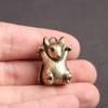Chinese Zodiac Brass Lucky Mouse Metal Figurine Kawaii Home Decoration Accessories Retro Key Pendant Zodiac Year Gift