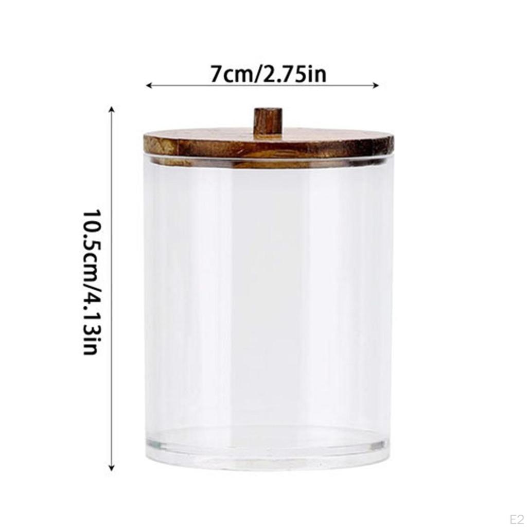 Cosmetic Cotton Swab Organizer with Lid