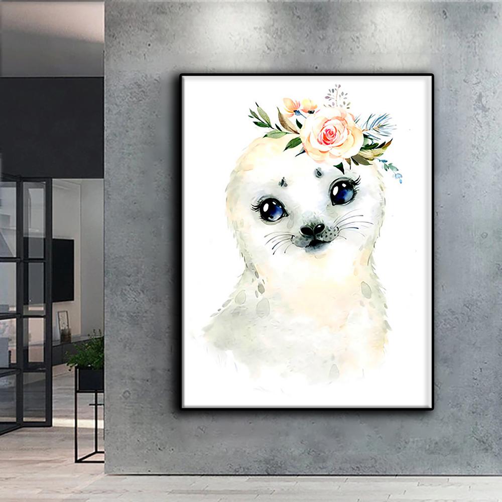 Алмазная картина Мультяшные маленькие животные Вышивка крестом Стразы Домашний декор