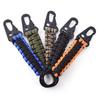 Handmade Seven-Core Paracord Survival Keychain with Eagle Beak Carabiner