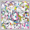 Набор из 51 наклейки Единорог и Лошадь Радужный Мультяшный Граффити - Водонепроницаемые для Ноутбуков, Чемоданов и Автомобилей.
