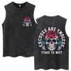 Стирка Misfits Спортивный топ Скелет Винтажные майки Фитнес Высокое качество Повседневные безрукавки Мужские Женские Хлопковые жилеты