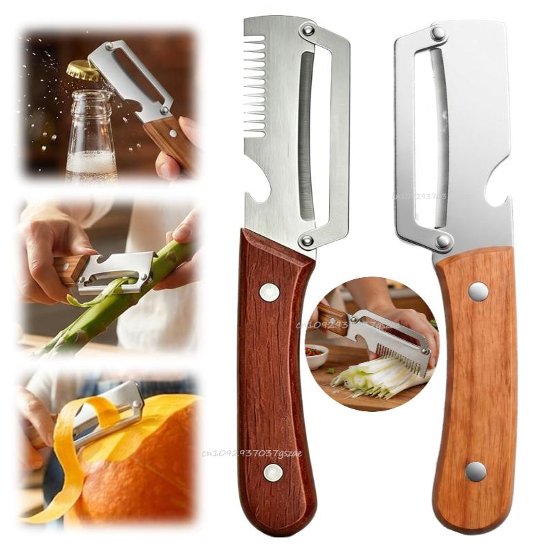 3-in-1 MultiFunction Cabbage Peeler Knife Kitchen Knife, Peeler Vegetable Cutting Knife Kitchen-Specific Fruit Peeler