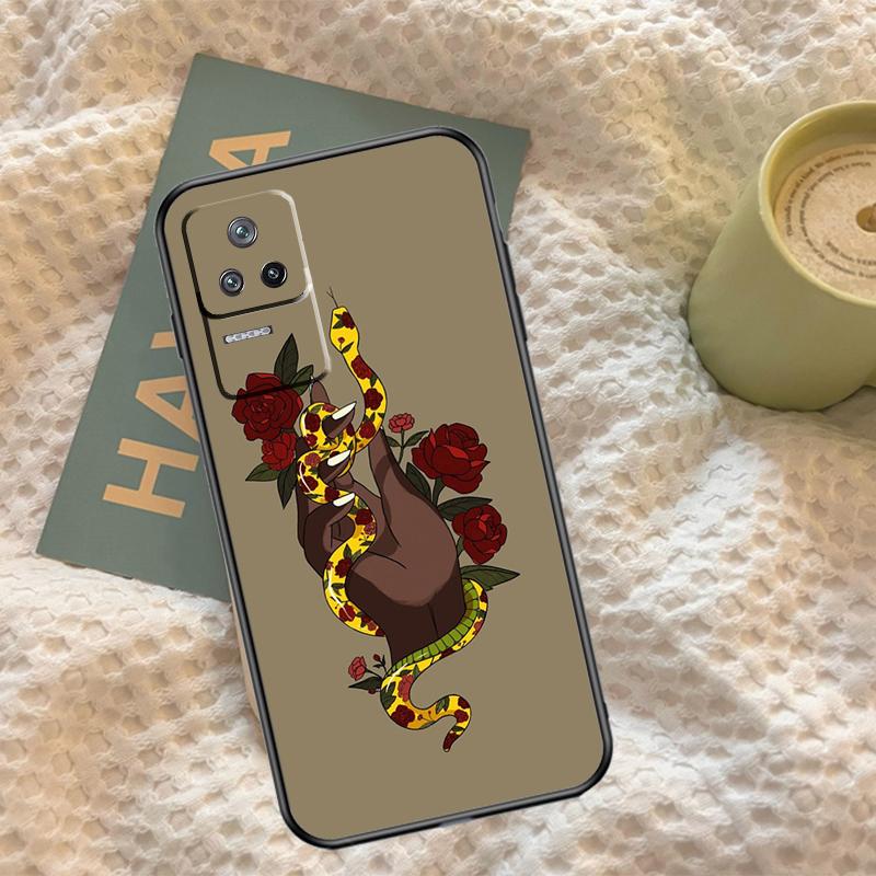 Hand Snake Flower Case For Xiaomi 15 Ultra 13 14 11T 12T 13T 14T Pro POCO X7 Pro F5 F6 M6 X3 X5 X6 Pro Cover