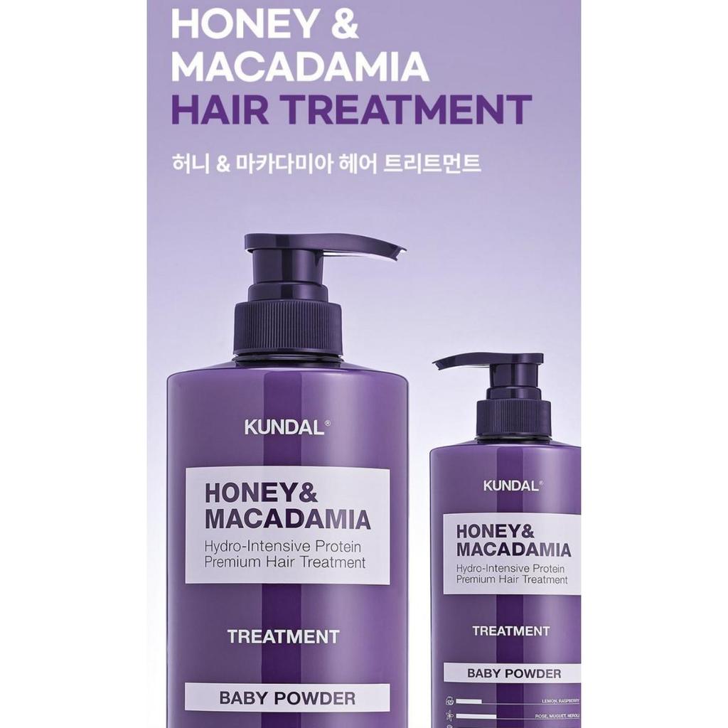 KUNDAL Набор Шампунь 500 мл + Кондиционер 500 мл Мед и Макадамия (4 варианта аромата)