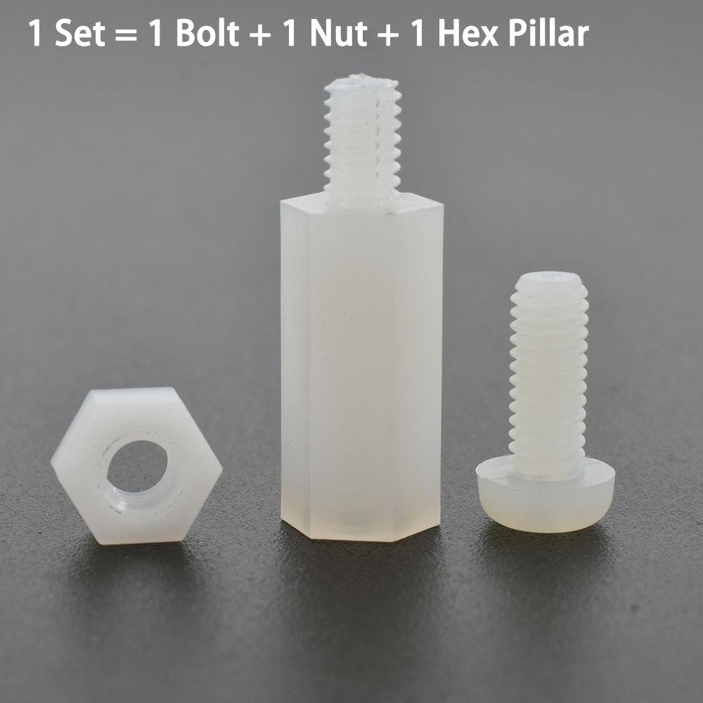 M2 M2.5 M3 M4 Нейлоновая стойка для материнской платы, опора для печатной платы, стойка для печатной платы, распорка, пластиковые шестигранные винты, болты и гайки, набор