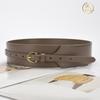 Women's Wide Leather Waist-Slimming Belt – Stylish Outerwear Accessory for Shirts and Dresses.