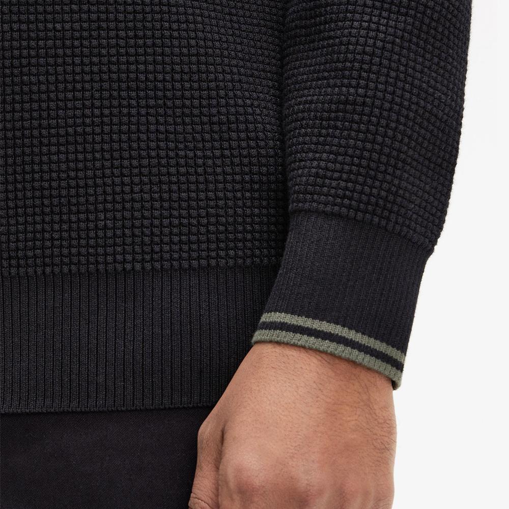 Fred Perry [Стильный] Кардиган с вафельным узором (102) Afpm2436508-102