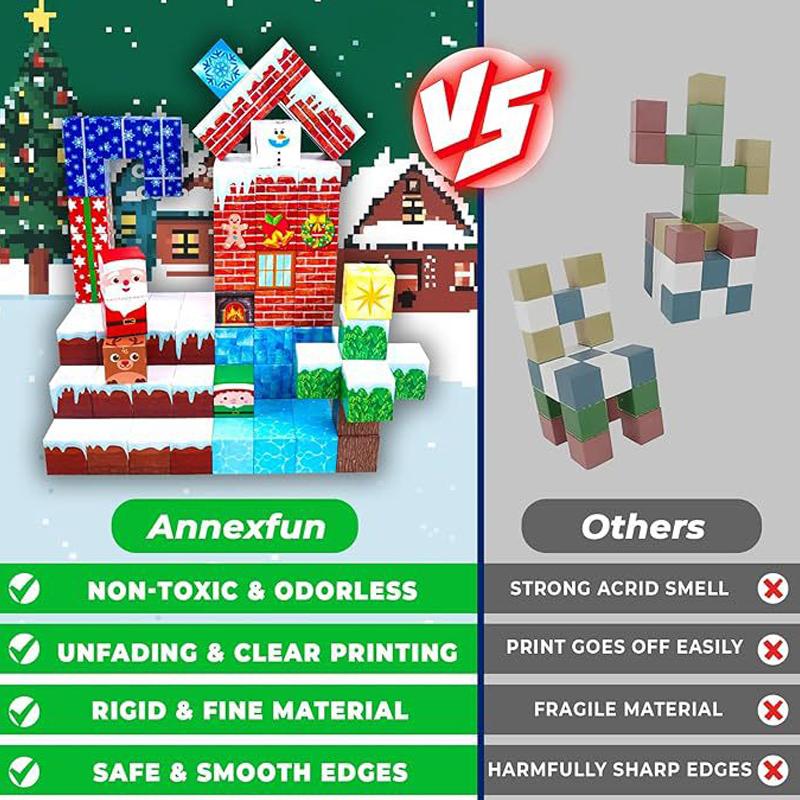 Magnetic Blocks Game Mine Magnet World Toys For Boys Girls STEM Montessori Sensory Cubes Game Toys Gift