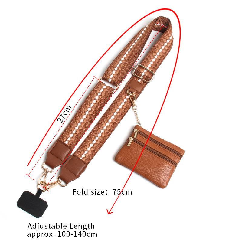 Fashionable Mobile Phone Bag Strap Long Shoulder Strap for Women Adjustable Neck Strap Small Change Purse