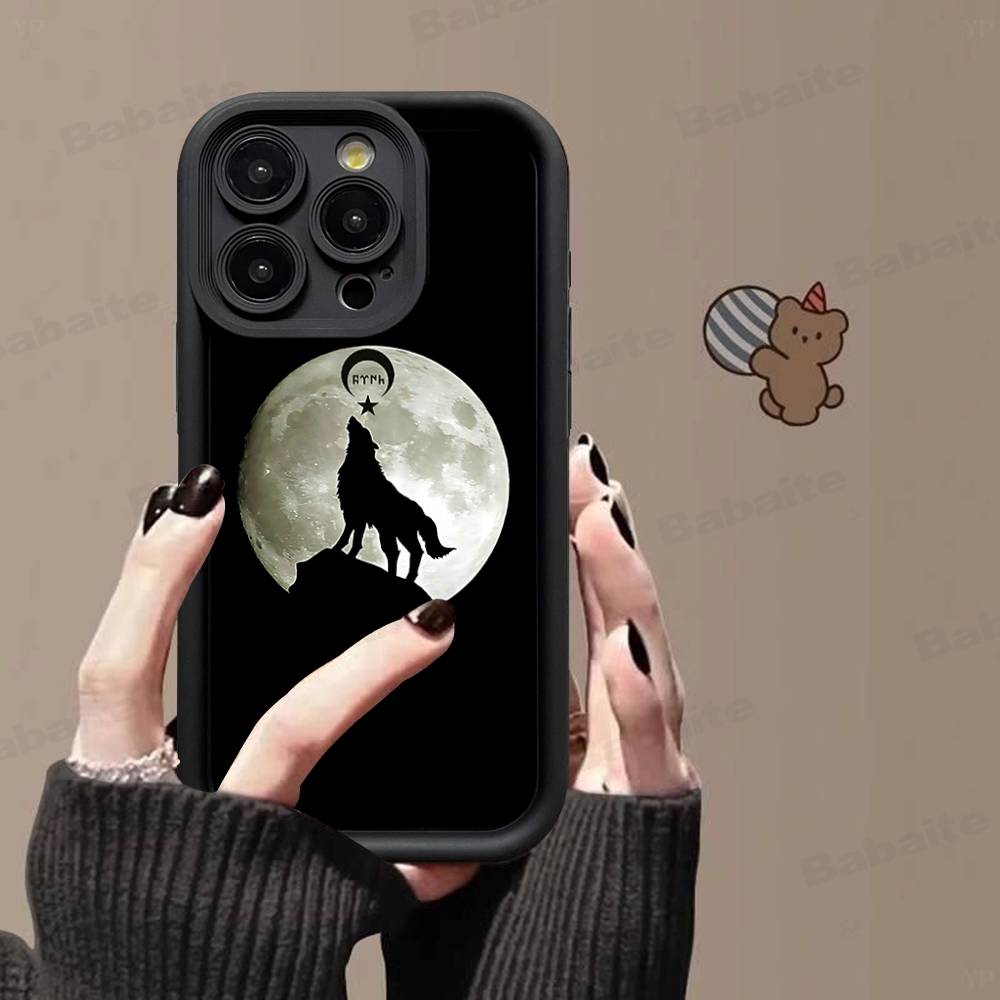 Чехол для телефона Turk Wolf Turkey Flag для IPhone 17 16 15 14 13 12 11 Pro Max Plus Силиконовый ударопрочный чехол