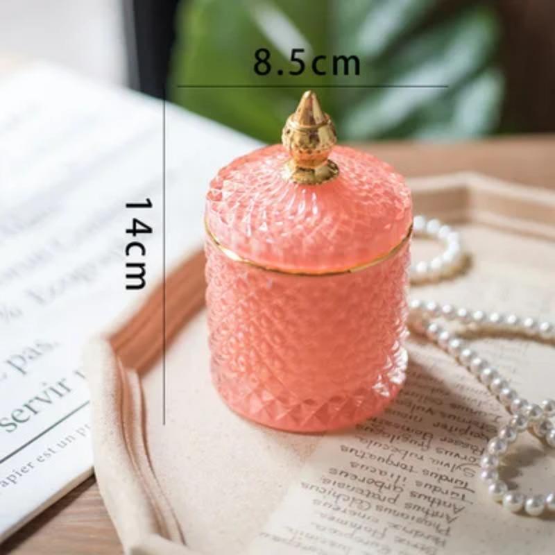 Классическая европейская банка для хранения из хрусталя и бриллиантов, банка для хранения конфет, коробка для ватных палочек, гальваническое покрытие с крышкой, современные предметы домашнего обихода