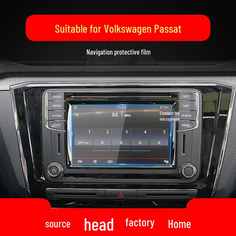 Tempered Navigation and Instrument Screen Protector for 25 Volkswagen Passat Pro Models