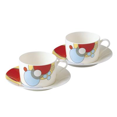 Чашка-блюдце Noritake для кофе 185 куб. см Frank Lloyd Wright Imperial 2 Bone China & (Парный набор) (Для чая) Р97282/4614
