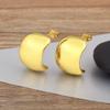 Nidin High Quality Belt Shape Smooth Copper Charm Stud Earrings For Women Vintage Ear Jewelry Party Wholesale Accessories Gifts