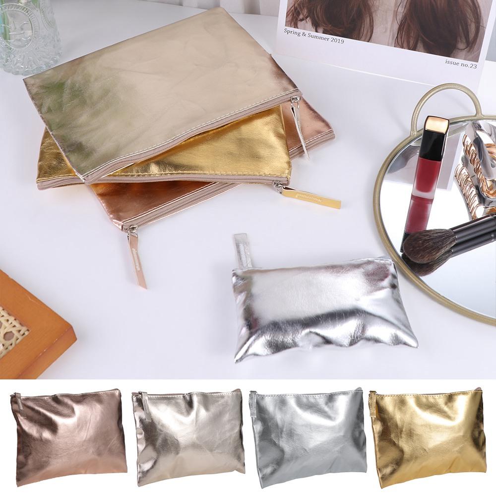 Solid Color Bright PU Coin Purse Korean Style Small Item Bag Casual Zipper Coin Purse Women