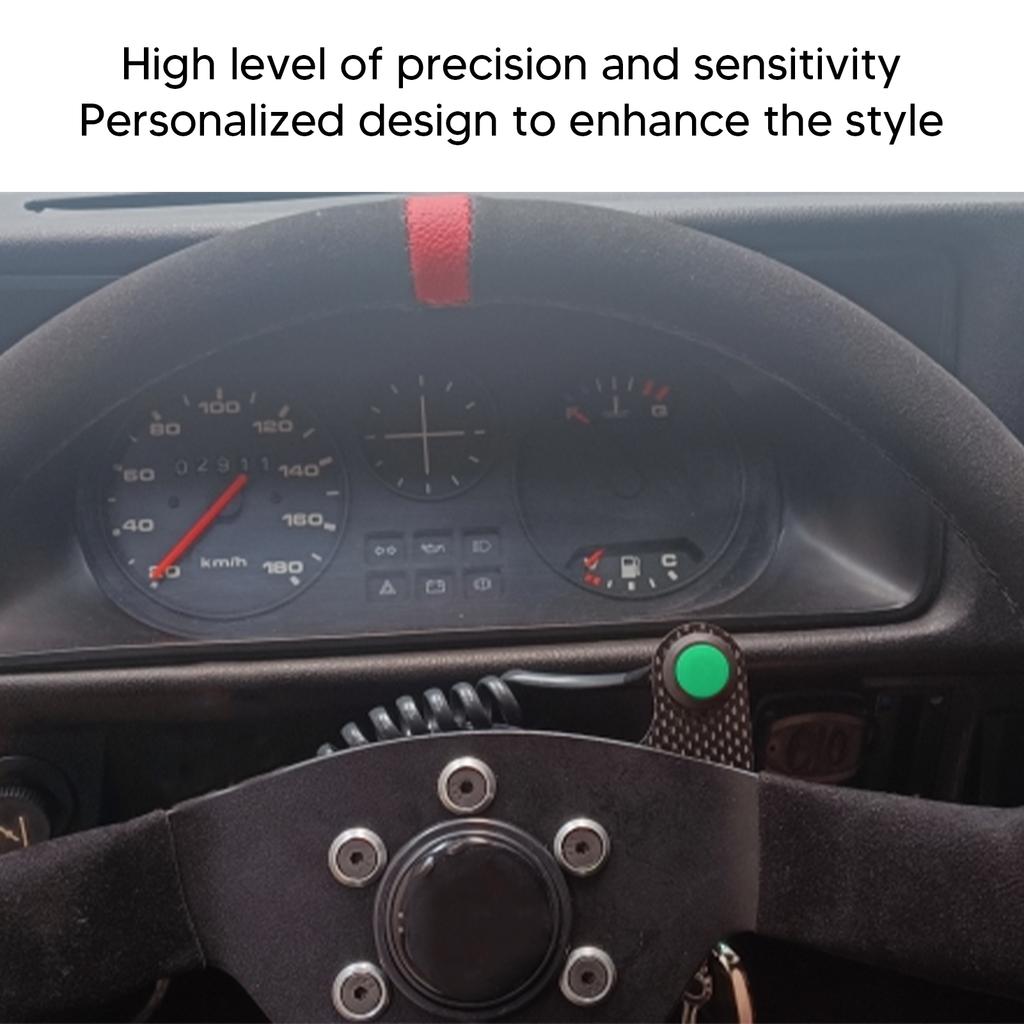 Steering Wheel Horn Button 6 Hole Carbon Fiber Comfortable Touch Sensitive Replacement For MOMO Green