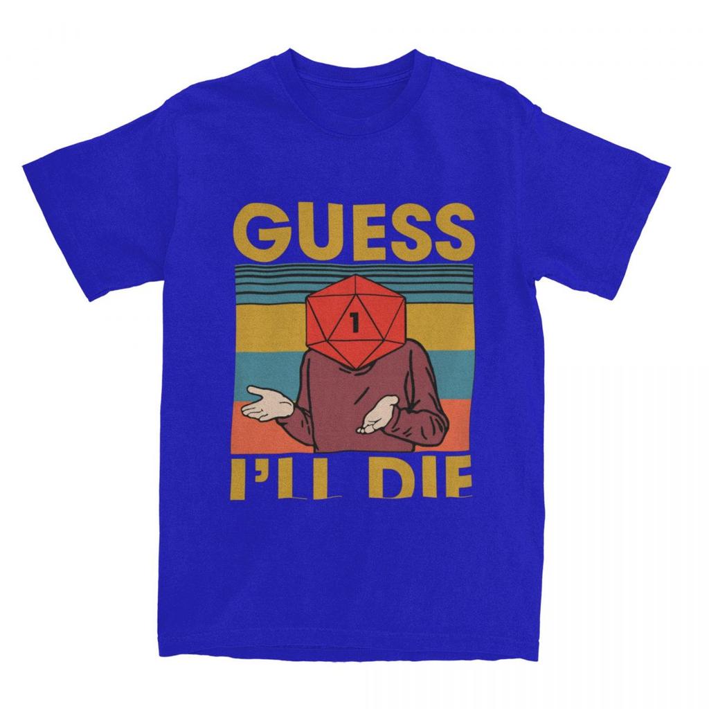 Унисекс футболки Guess Ill Die Смешная надпись Одежда из чистого хлопка Летняя футболка с коротким рукавом Круглый вырез Хип-хоп Индивидуальная футболка 4XL 5XL 6XL