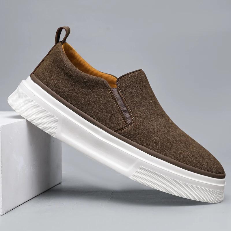 Мода 2025 Кроссовки на мягкой подошве однотонные Удобные лоферы Обувь Zapatos Мужская дышащая обувь Мужская сетчатая Нескользящая вулканизированная обувь