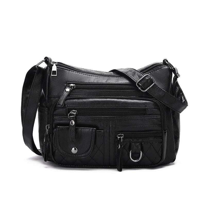 Одноплечная сумка кроссбоди, женская сумка из мягкой кожи, повседневная женская сумка для мамы