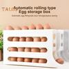 Ящик для хранения яиц в холодильнике Четырехъярусный автоматический катящийся ящик большой емкости Компактный органайзер на 30 яиц Боковая дверца холодильника Диспенсер для яиц Коробка для яиц