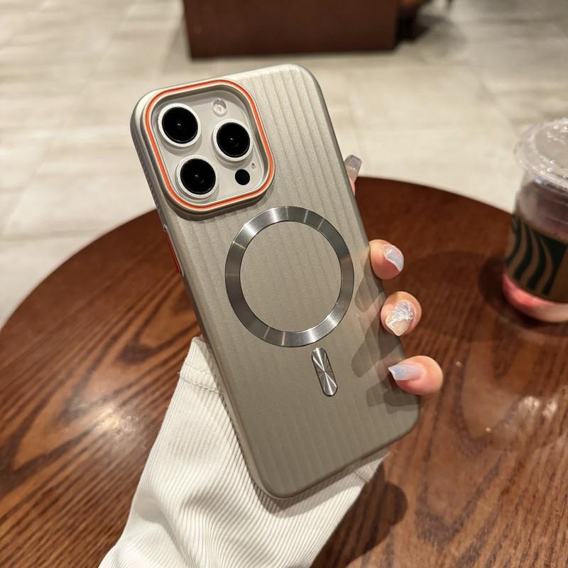 Magnetic Snap-On Case IPhone 16 Pro Max With Matte Textured Finish Shockproof Hard Shell TPE Cover