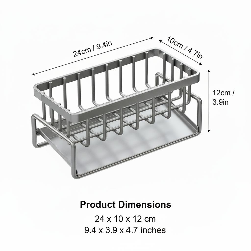 Kitchen Multi-Functional Storage Rack For Sink And Countertop With Drainage Tray