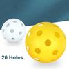 6pcs 26 Holes Pickleball Balls PVC Competition Ball Portable Pickle Balls with Bag Indoor