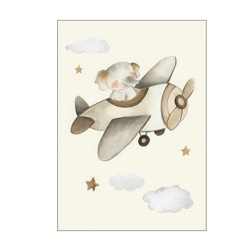 Картина на холсте с изображением животных из мультфильмов Лев Обезьяна Крокодил Принт Декор для детской комнаты Настенный декор для гостиной Постер со слоном для домашнего декора Без рамки