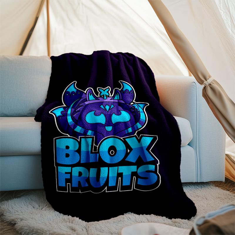 Blox Fruits Theme Printed Blanket - Perfect for Couch, Bed, Travel & Outdoor Use | Machine Washable, Cozy & Durable.