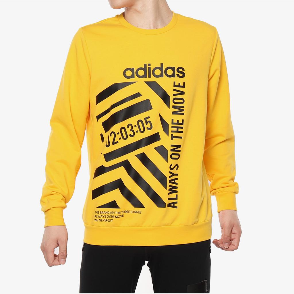 Adidas Sweatshirts Men's Yellow Crew Neck Moderate Other DW8183-