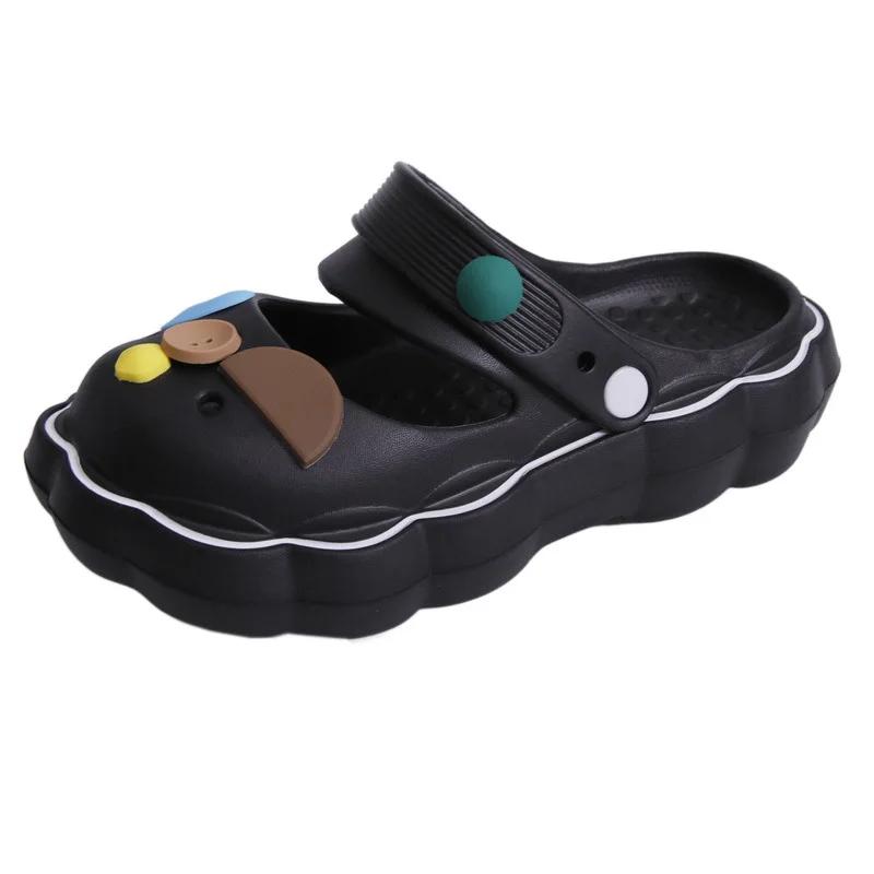 Модные женские сандалии, новинка 2024 года, летние новые тапочки Baotou, женская обувь, милые шлепанцы с героями мультфильмов, женские шлепанцы