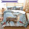 Floral Highland Cow Art 3‑Piece Bedding Set,Soft Breathable Duvet Cover & 3 Pillowcases,Multi‑Purpose for Bedroom Dorm Guest Room,Great Festival Birth