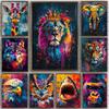 Abstract Animals Lion Tiger Wolf Graffiti Art Canvas Painting Colorful Animal Wall Art Poster Prints Pictures Living Room Decor