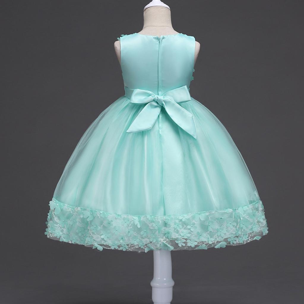 Детское платье Платье принцессы с цветочным узором Однотонное платье для торта