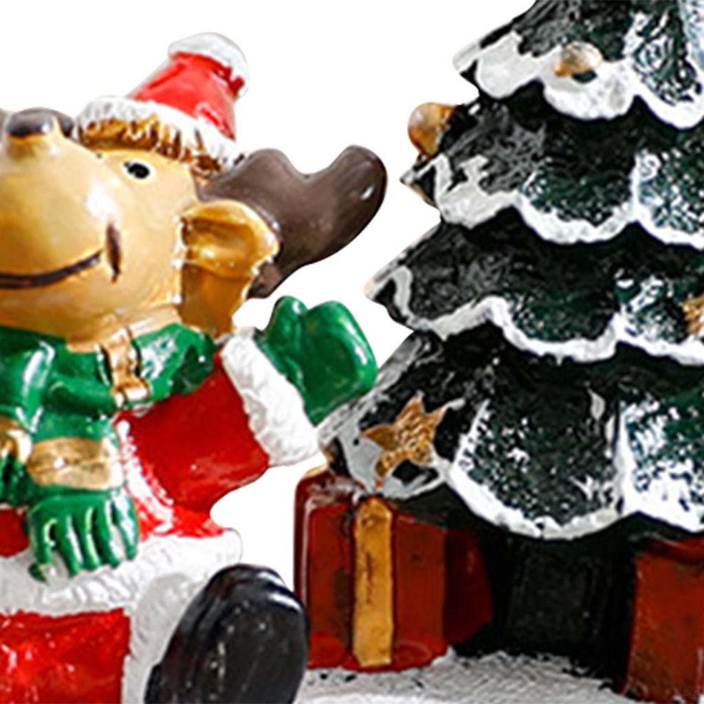 Рождественская елка смоляная фигурка маленькая милая рождественская статуэтка настольная гостиная витрина мини