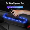 Car Seat Clip Gap Storage Box with Lamp Charging Interior Decor Storage Artifact Auto Supplies Seat Gap Filler Organizer
