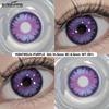 1 пара цветных контактных линз для косплея на Хэллоуин, розовые, цветные, красные линзы для глаз, зеленые линзы, фиолетовые линзы, годовые