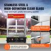 VEVOR Hot Dog Steamer, 27L, 2-Tier Hot Dog Hut Steamer, 30 degrees C~85 degrees C Temperature Control