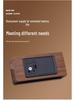 Rectangular Perpetual Wooden LED Clock with Voice Control and Wake-up Function