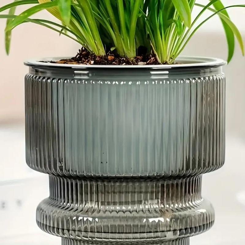 1 шт. Двухслойный однотонный горшок для выращивания цветов в почве, декоративный горшок, настольные украшения, 3 цвета