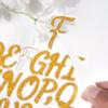 5 Sheets 2/1.5 Inch Glitter Letter Stickers Sparkling Shiny Silver Letter Number Sticker  DIY Crafts