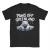 Greenland Not for Sale Greenland Flag Bear 100 Cotton T Shirt For Unisex Summer Fun TShirts O Neck Hip Hop Tee Shirt Plus Size