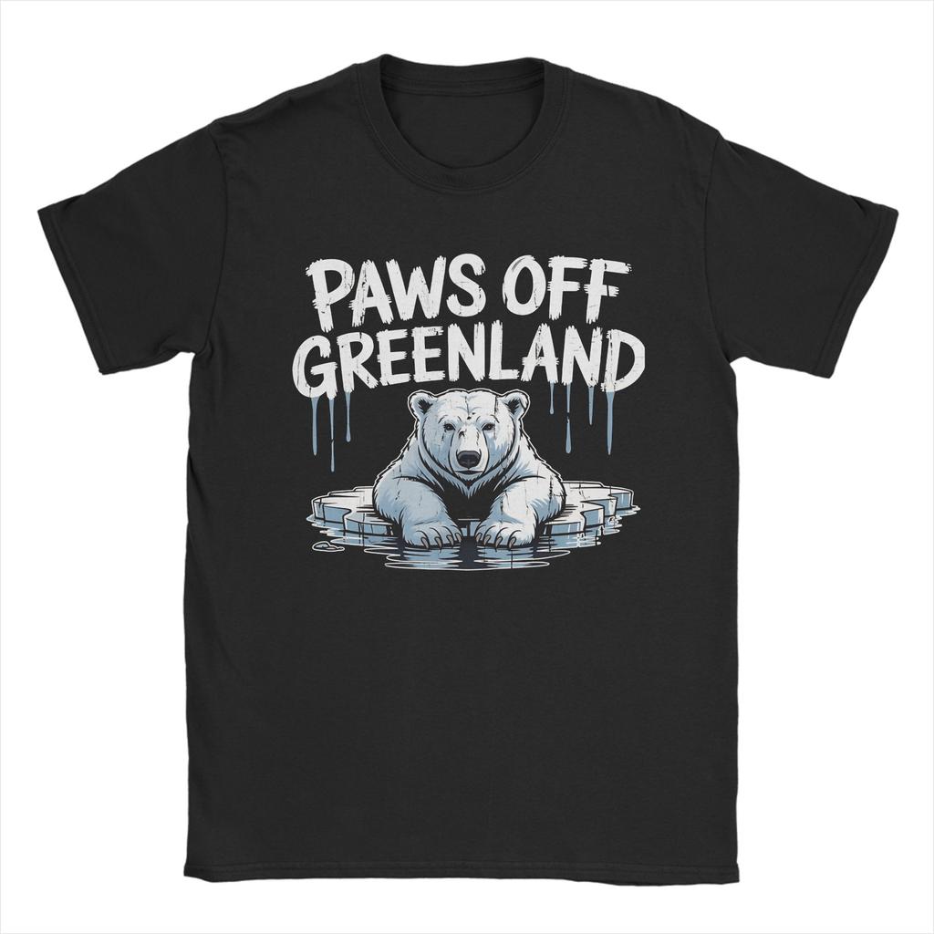 Greenland Not for Sale Greenland Flag Bear 100 Cotton T Shirt For Unisex Summer Fun TShirts O Neck Hip Hop Tee Shirt Plus Size