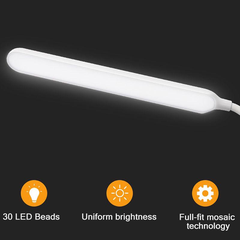 Настольная лампа Сенсорные настольные лампы для гостиной Настольные складные настольные лампы с гибкой стойкой и регулируемой яркостью Защита глаз Учебная лампа Светодиодный свет