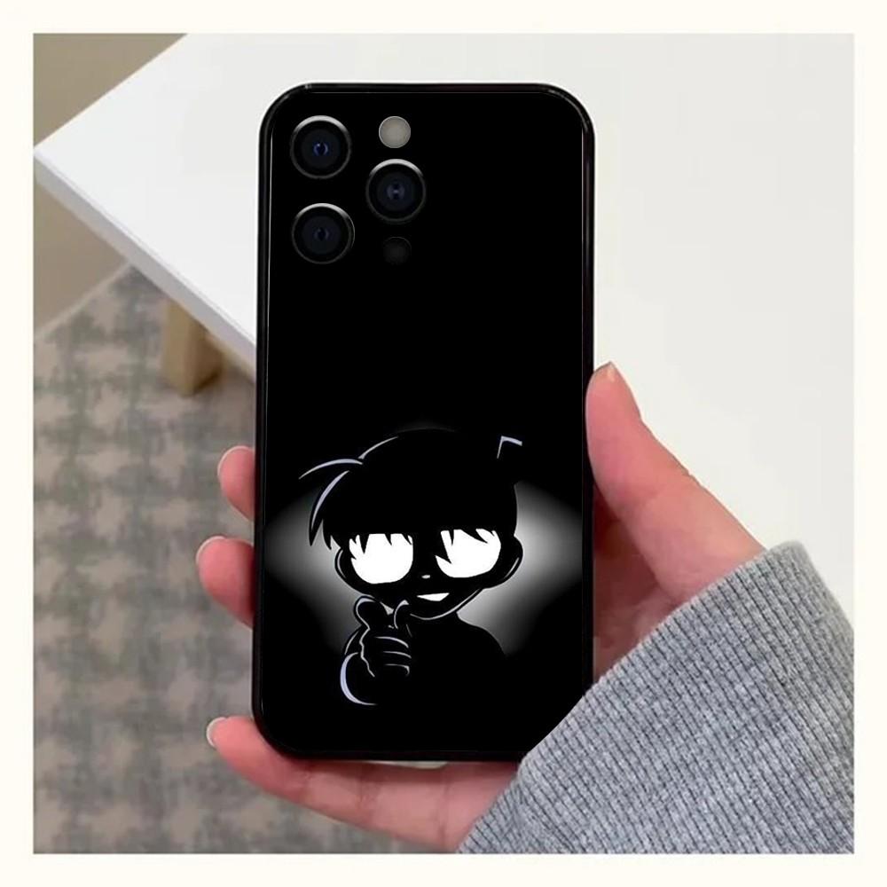 Чехол для телефона Аниме Детектив Конан Для Apple iPhone 15,14,13,12,11,Pro,X,XS,Max,XR,Plus,Mini Мягкий черный чехол