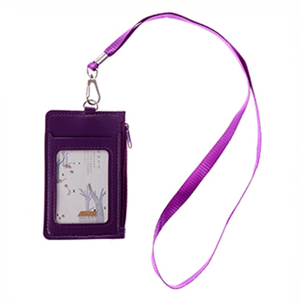 Сумка-ремешок на молнии Кошельки для монет Держатели кредитных карт Держатели удостоверений личности с шейным ремешком Держатель удостоверения личности
