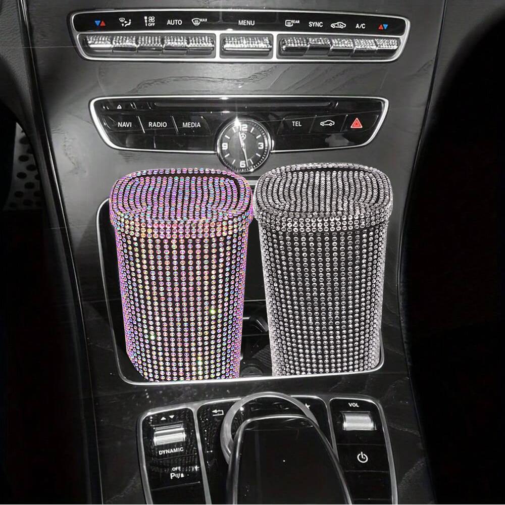 1 шт. Автомобильный ящик для хранения, алмазный кристалл, автомобильное ведро, ящик для хранения мелочей, автомобильный мусорный бак Mlini, центральное управление, держатель для стакана воды, коробки