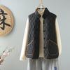 Зимний женский утолщенный пухово-хлопковый жилет в стиле для среднего возраста, верхняя одежда, безрукавная куртка, жилет